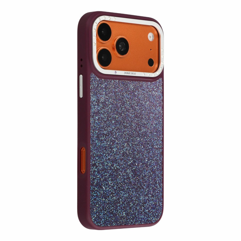 Coque iPhone 18 Pro Max / 17 Pro Max Magnétique Texturée avec Cadre Strass