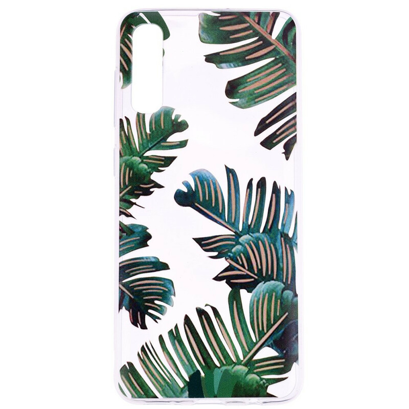 Coque Samsung Galaxy A70 Transparente Feuilles Vertes Coque Samsung Galaxy A70 Transparente Feuilles Vertes