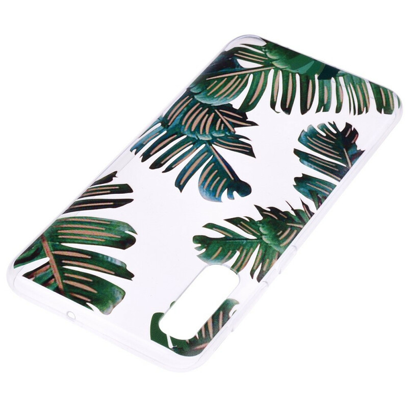Coque Samsung Galaxy A70 Transparente Feuilles Vertes Coque Samsung Galaxy A70 Transparente Feuilles Vertes