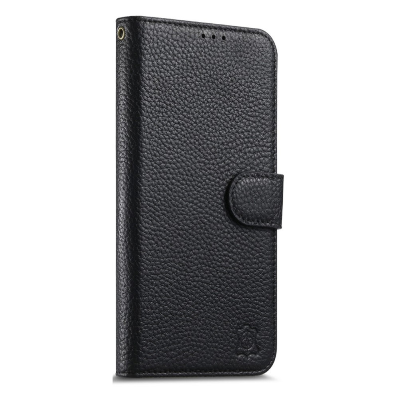 Housse iPhone 18 Pro Max / 17 Pro Max Cuir Litchi Fendu