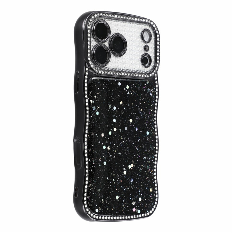 Coque iPhone 18 Pro Max / 17 Pro Max Pailletée Ondulée avec Strass