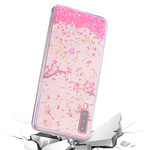 Coque Samsung Galaxy A70 Pétales et Paillettes Coque Samsung Galaxy A70 Pétales et Paillettes