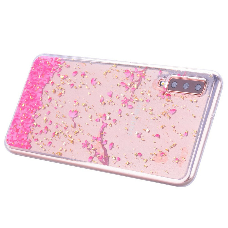 Coque Samsung Galaxy A70 Pétales et Paillettes Coque Samsung Galaxy A70 Pétales et Paillettes