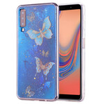 Coque Samsung Galaxy A70 Papillons et Paillettes Coque Samsung Galaxy A70 Papillons et Paillettes