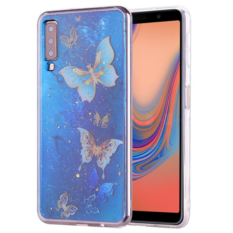 Coque Samsung Galaxy A70 Papillons et Paillettes Coque Samsung Galaxy A70 Papillons et Paillettes