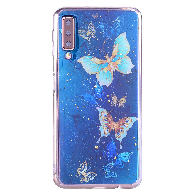 Coque Samsung Galaxy A70 Papillons et Paillettes Coque Samsung Galaxy A70 Papillons et Paillettes