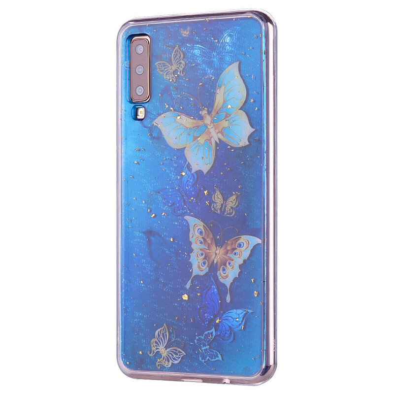 Coque Samsung Galaxy A70 Papillons et Paillettes Coque Samsung Galaxy A70 Papillons et Paillettes