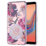 Coque Samsung Galaxy A70 Floralies et Paillettes