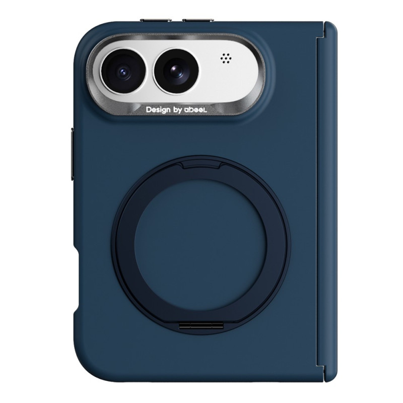 Coque iPhone Duo Magnétique Silicone avec Anneau Rotatif 360°