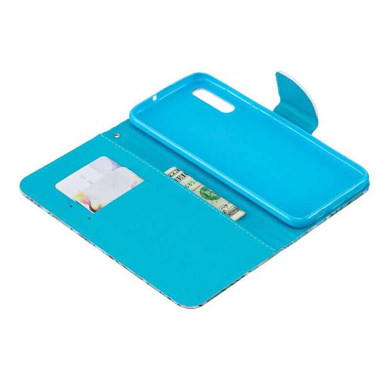 Housse Samsung Galaxy A70 Papillons Colorés et Lanière Amovible Housse Samsung Galaxy A70 Papillons Colorés et Lanière Amovible