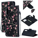 Housse Samsung Galaxy A70 Florale à Lanière Amovible Housse Samsung Galaxy A70 Florale à Lanière Amovible