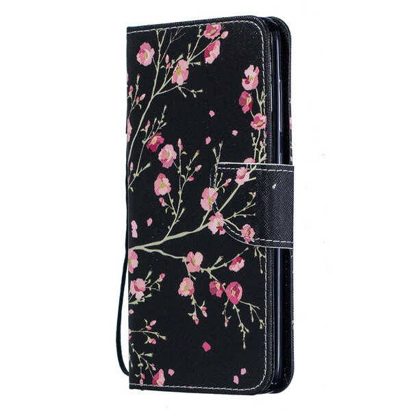 Housse Samsung Galaxy A70 Florale à Lanière Amovible