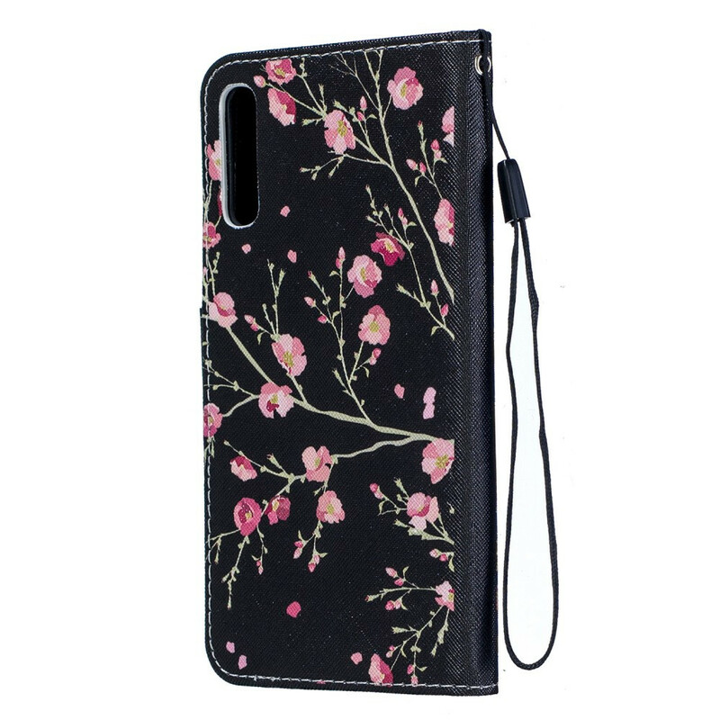 Housse Samsung Galaxy A70 Florale à Lanière Amovible Housse Samsung Galaxy A70 Florale à Lanière Amovible