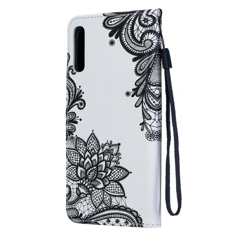 Housse Samsung Galaxy A70 Dentelle à Lanière Amovible Housse Samsung Galaxy A70 Dentelle à Lanière Amovible
