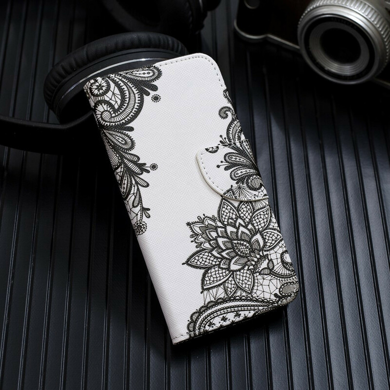 Housse Samsung Galaxy A70 Dentelle à Lanière Amovible Housse Samsung Galaxy A70 Dentelle à Lanière Amovible