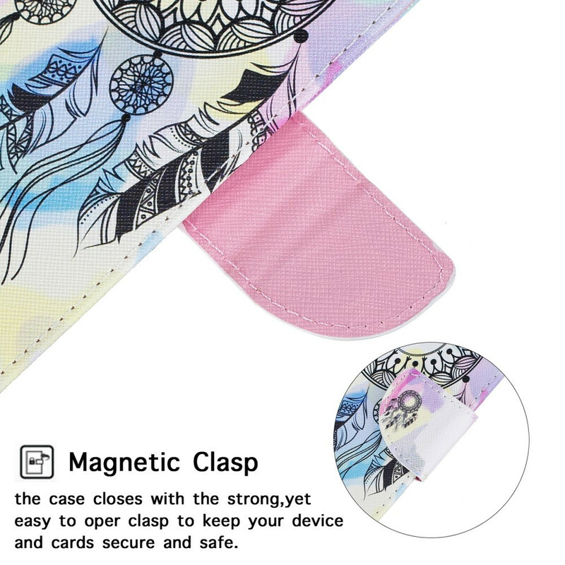 Housse Samsung Galaxy A70 Attrape Rêves Aquarelle à Lanière Amovible Housse Samsung Galaxy A70 Attrape Rêves Aquarelle à Lanière Amovible