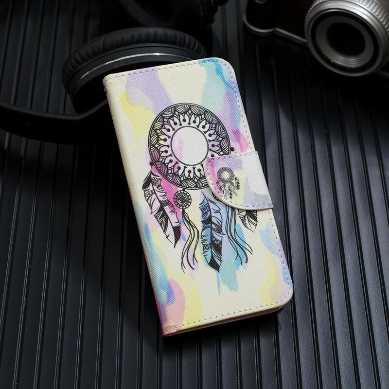 Housse Samsung Galaxy A70 Attrape Rêves Aquarelle à Lanière Amovible Housse Samsung Galaxy A70 Attrape Rêves Aquarelle à Lanière Amovible