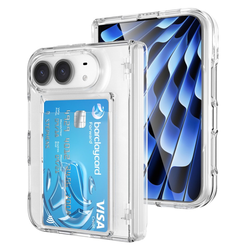 Coque iPhone Duo Porte-Cartes avec Protection Charnière et Verre Trempé