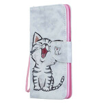 Housse Samsung Galaxy A70 Chaton avec Lanière Amovible Housse Samsung Galaxy A70 Chaton avec Lanière Amovible