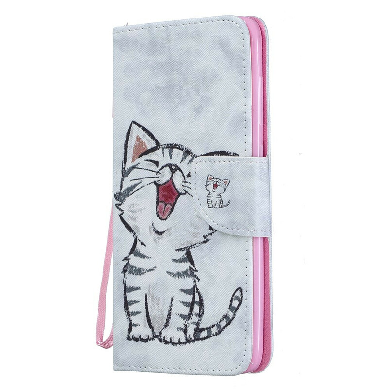 Housse Samsung Galaxy A70 Chaton avec Lanière Amovible Housse Samsung Galaxy A70 Chaton avec Lanière Amovible