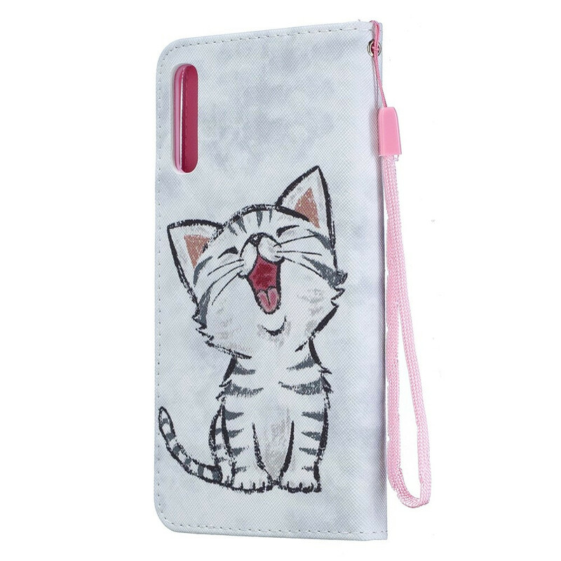 Housse Samsung Galaxy A70 Chaton avec Lanière Amovible Housse Samsung Galaxy A70 Chaton avec Lanière Amovible