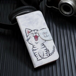 Housse Samsung Galaxy A70 Chaton avec Lanière Amovible Housse Samsung Galaxy A70 Chaton avec Lanière Amovible