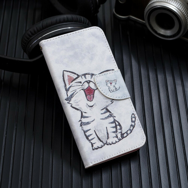 Housse Samsung Galaxy A70 Chaton avec Lanière Amovible Housse Samsung Galaxy A70 Chaton avec Lanière Amovible