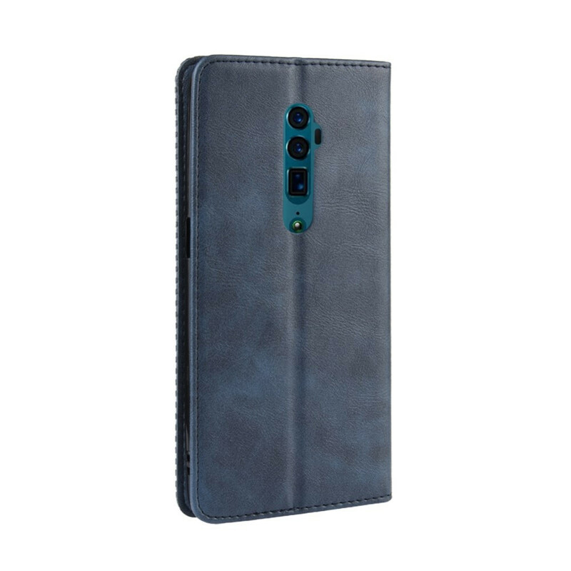Flip Cover Oppo Reno 10x Zoom Effet Cuir Vintage Stylisé Flip Cover Oppo Reno 10x Zoom Effet Cuir Vintage Stylisé