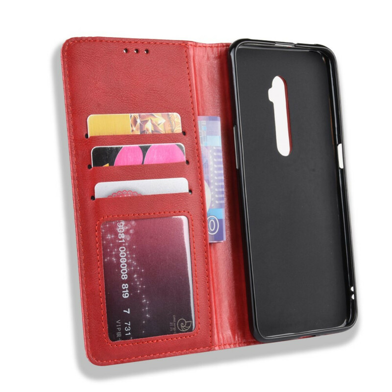 Flip Cover Oppo Reno 10x Zoom Effet Cuir Vintage Stylisé Flip Cover Oppo Reno 10x Zoom Effet Cuir Vintage Stylisé