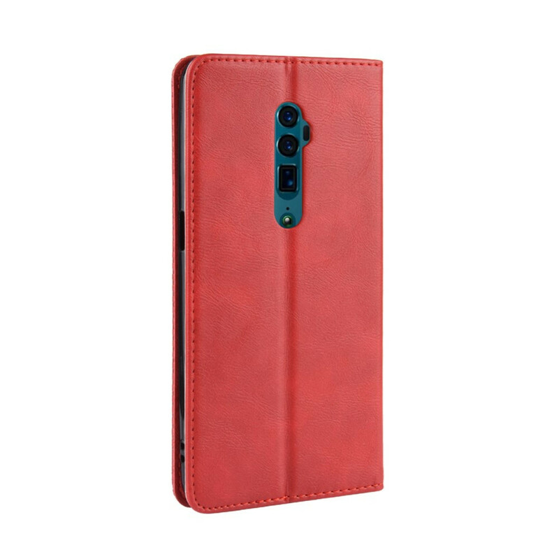Flip Cover Oppo Reno 10x Zoom Effet Cuir Vintage Stylisé Flip Cover Oppo Reno 10x Zoom Effet Cuir Vintage Stylisé