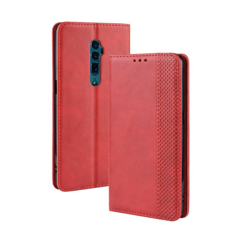 Flip Cover Oppo Reno 10x Zoom Effet Cuir Vintage Stylisé Flip Cover Oppo Reno 10x Zoom Effet Cuir Vintage Stylisé