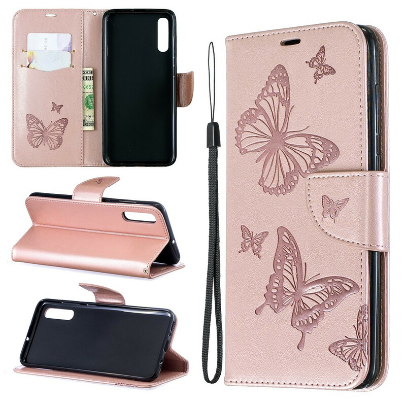 Housse Samsung Galaxy A70 Les Papillons en Vol avec Lanière Housse Samsung Galaxy A70 Les Papillons en Vol avec Lanière