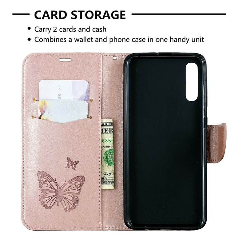 Housse Samsung Galaxy A70 Les Papillons en Vol avec Lanière Housse Samsung Galaxy A70 Les Papillons en Vol avec Lanière