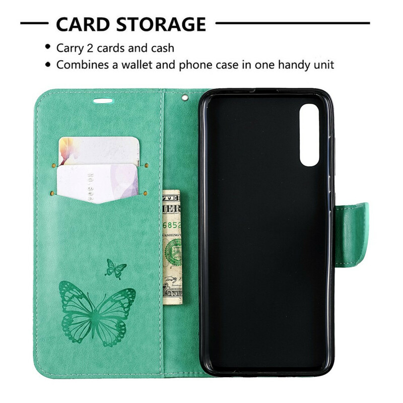 Housse Samsung Galaxy A70 Les Papillons en Vol avec Lanière Housse Samsung Galaxy A70 Les Papillons en Vol avec Lanière