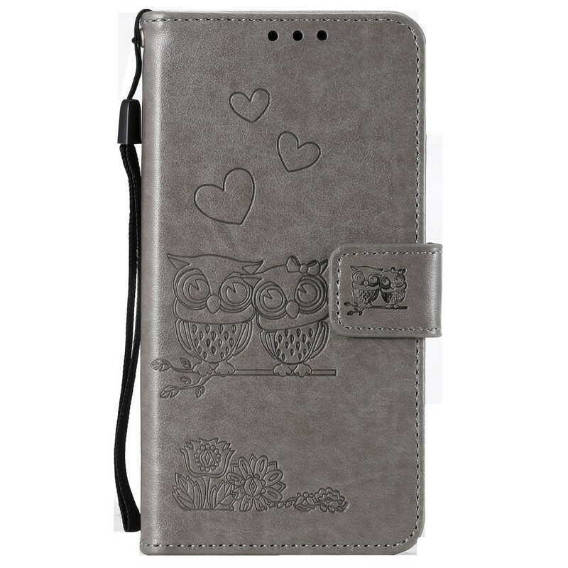 Housse Samsung Galaxy A70 Hiboux Amoureux à Lanière Housse Samsung Galaxy A70 Hiboux Amoureux à Lanière