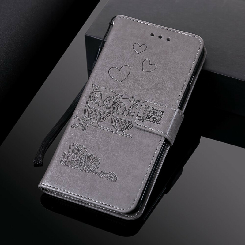 Housse Samsung Galaxy A70 Hiboux Amoureux à Lanière Housse Samsung Galaxy A70 Hiboux Amoureux à Lanière