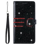 Housse Samsung Galaxy A70 Paillettes Design à Lanière Housse Samsung Galaxy A70 Paillettes Design à Lanière