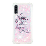 Coque Samsung Galaxy A70 Never Stop Dreaming Paillettes Coque Samsung Galaxy A70 Never Stop Dreaming Paillettes
