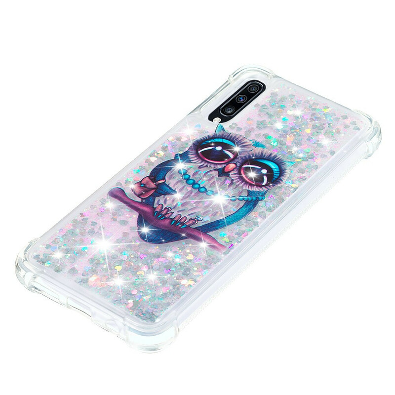 Coque Samsung Galaxy A70 Miss Hibou Paillettes Coque Samsung Galaxy A70 Miss Hibou Paillettes