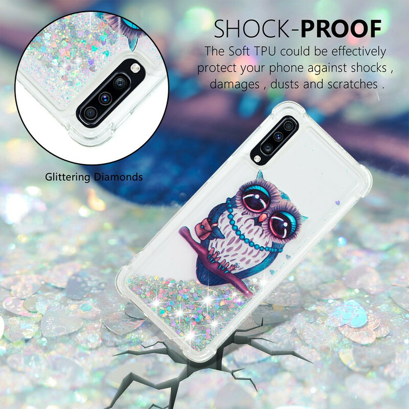 Coque Samsung Galaxy A70 Miss Hibou Paillettes Coque Samsung Galaxy A70 Miss Hibou Paillettes