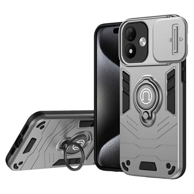 Coque Xiaomi Redmi Note 17 5G / 4G Robuste avec Cache Caméra Coulissant et Anneau-Support