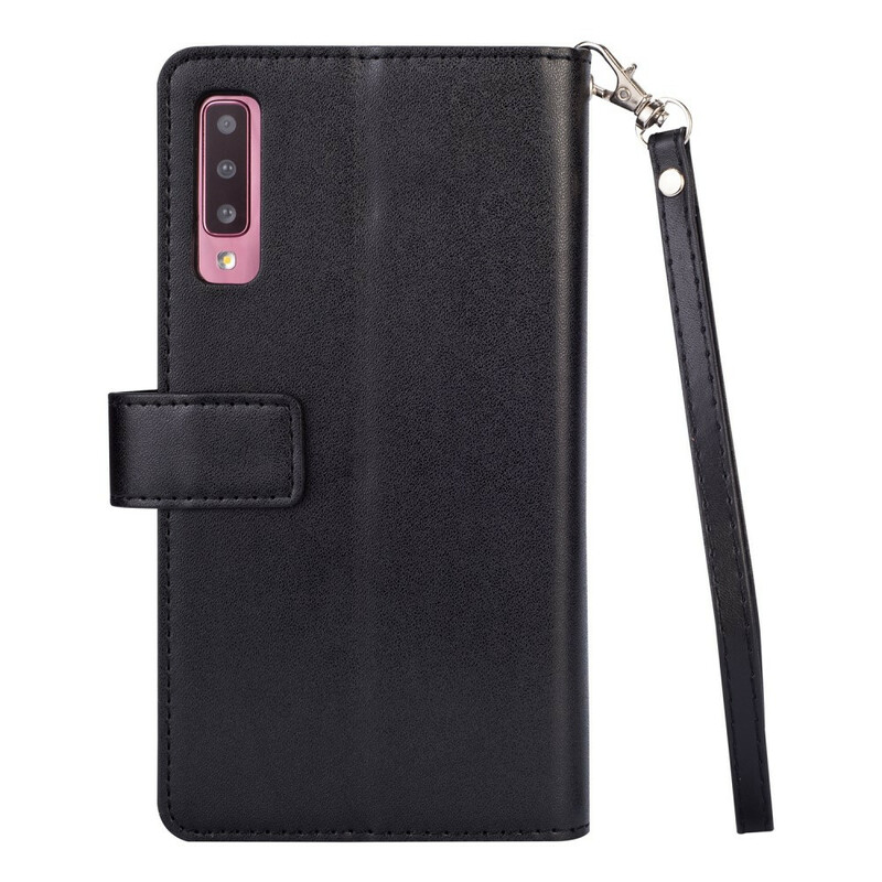 Housse Samsung Galaxy A70 Porte-Monnaie avec Lanière Housse Samsung Galaxy A70 Porte-Monnaie avec Lanière