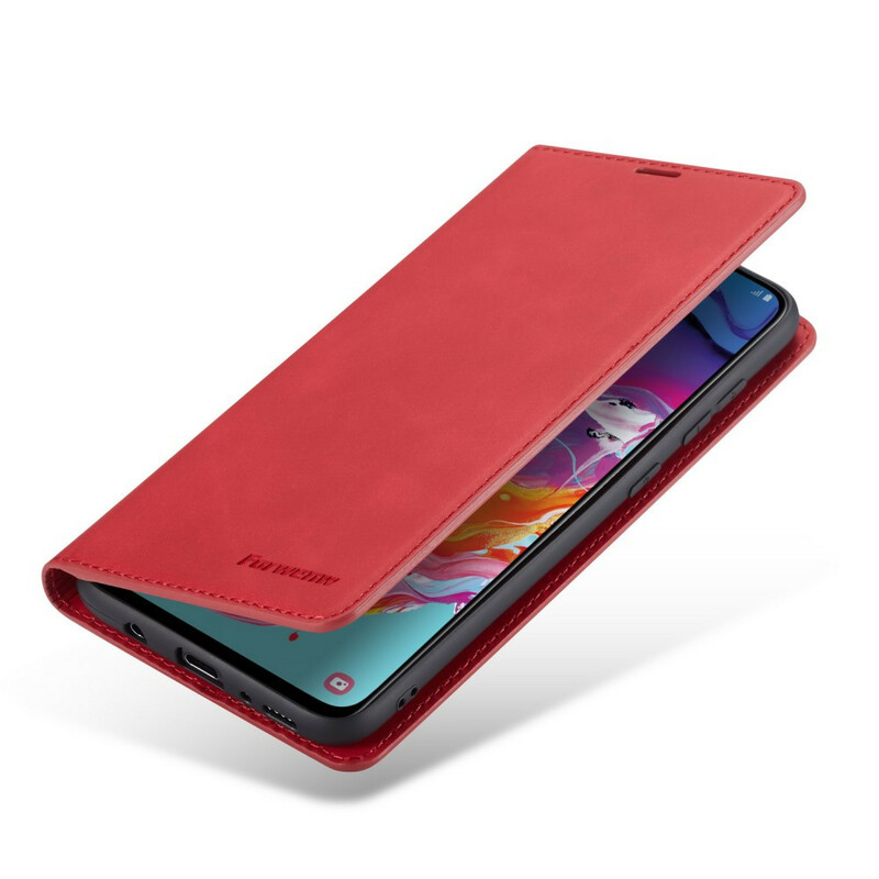 Flip Cover Samsung Galaxy A70 Effet Cuir FORWENW