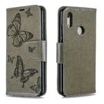 Housse Huawei Y6 2019 Papillons et Rabat Oblique Housse Huawei Y6 2019 Papillons et Rabat Oblique