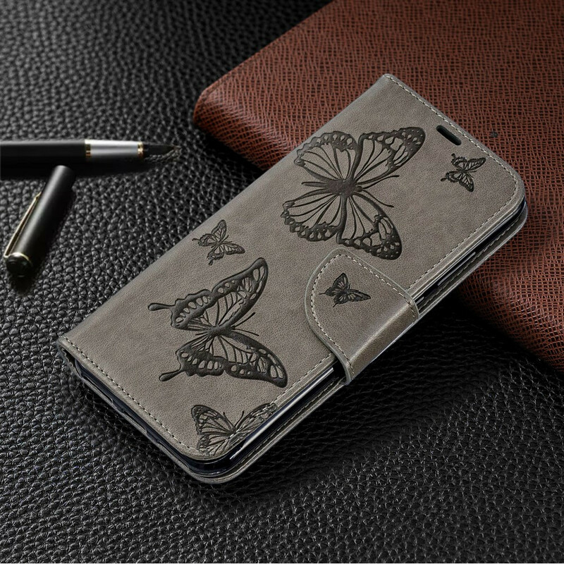 Housse Huawei Y6 2019 Papillons et Rabat Oblique Housse Huawei Y6 2019 Papillons et Rabat Oblique