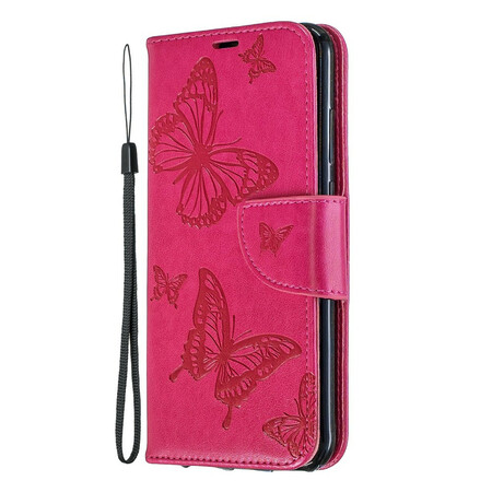 Housse Huawei Y6 2019 Papillons et Rabat Oblique