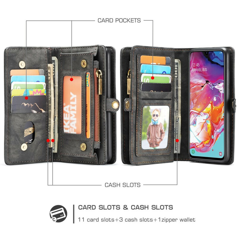 Housse Samsung Galaxy A70 CASEME Coque Détachable