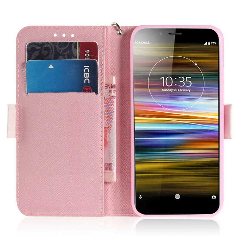 Housse Sony Xperia L3 Arbre en Fleurs à Lanière Housse Sony Xperia L3 Arbre en Fleurs à Lanière
