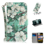 Housse Sony Xperia L3 Branche en Fleurs à Lanière Housse Sony Xperia L3 Branche en Fleurs à Lanière