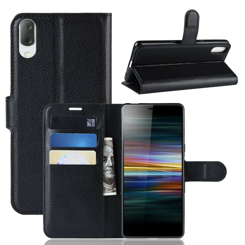 Housse Sony Xperia L3 Simili Cuir Litchi Classique Housse Sony Xperia L3 Simili Cuir Litchi Classique